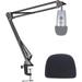 Blue Nano Mic Boom Arm with Foam Windscreen Suspension Boom Scissor Arm Stand with Pop Filter Cover for Blue Yeti Nano