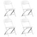 TentandTable Kids Size Plastic Folding Chairs White 4 Pack