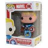 Funko POP Vinyl Comikaze Exclusive 2014 Unmasked Captain America Figure