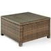 Bradenton Outdoor Wicker Sectional Glass Top Coffee Table