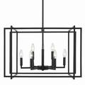 Chandelier 9 Light Steel in Variety Of Style 17.5 inches High By 26 inches Wide-Black Finish-Matte Black Shade Color Bailey Street Home