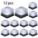 Solar Brick Lights - Solar Ice Cube Lights Outdoor Waterproof Brick Light Lamp for Garden Courtyard Pathway Christmas Festival Decorative Ice Rock Cube Lights (12 Pack) (Cold White)
