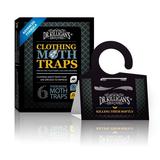 Dr. Killigan s Premium Clothing Moth Traps with Pheromones Prime | Non-toxic Clothes Moth Trap With Lure for Closets & Carpet | Moth Killer Treatment & Prevention | Case Making & Web Spinning (6 BLK)