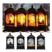 Halloween Simulated Flame Candle Lights Pumpkin Candle Night Lamps Decorative Lights For Home Party Decor (Castle Light)