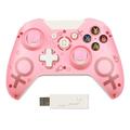 Dido Game Controller 2.4G Wireless Gamepad Game Console Joystick Replacement for Xbox One Transparent Pink