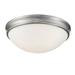 Millennium Lighting Metal 3 Light Flush Mount Ceiling Fixture Brushed Nickel Brushed Nickel