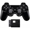 Wireless Controller for PS2 2.4G Dual Vibration Game Controller Remote for PlayStation 2 PS2 Black