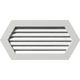 Ekena Millwork 12 W x 20 H Horizontal Peaked Gable Vent (17 1/2 W x 25 H Frame Size) Functional PVC Gable Vent with 1 x 4 Flat Trim Frame