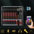 TFCFL 8 Channel Mixing Console Audio Mixer Digtal bluetooth USB DJ Sound Amplifier