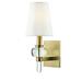 1-Light Wall Sconce 5.5 inches Wide By 14 inches High-Aged Brass Finish Bailey Street Home 116-Bel-2973114