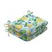 Pillow Perfect Outdoor | Indoor Lemon Tree Yellow Seat Cushion 18.5 X 15.5 X 3