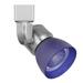 Metal and Frosted Polycarbonate LED Track Fixture Blue and Silver- Saltoro Sherpi