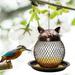 Bird Feeder Cat Shape Bird Feeder Outdoor Bird Feeder Wild Bird Feeder Hanging Bird Feeder Metal Mesh Bird Feeders Squirrel Proof Bird Feeder Rust-Proof Bird Feeder