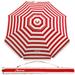 MOVTOTOP 1PC 6.5 Feet Striped Beach Umbrella UV Protection with Aluminum Pole Adjustable Sand Umbrella with Sand Anchor and Carry Bag