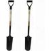 2PK Set Super Duty Multi Purpose Garden Spade Root Cutter Shovel Long Wood Handle Transplanting with Cushioned D Grip Gardening Digging Weeding Tool Camping