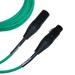 Green Male To Female XLR Microphone Cable - 0.5 Ft Long