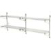 Global Industrial 34 x 30 x 14 in. Nexel Poly Green Epoxy Wall Mount 2-Shelf Add-On Wire Shelving