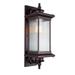 IP65 Waterproof Outdoor Wall Sconces Exterior Wall Lamp Lanterns with Seeded Glass Shade for Garage Patio Front Porch Bronze