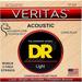 DR Strings Veritas - Perfect Pitch with Dragon Core Technology Light Acoustic Strings (12-54)