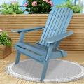 Adirondack Chair Outdoor Folding Wooden Adirondack Lounger Chair Patio Chair Lawn Chair for Adults Turquoise Blue