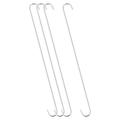 Uxcell S Hanging Hooks 20inch Extra Long Carbon Steel Hanger Silver Tone 4Pack