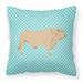 Charolais Cow Blue Check Fabric Decorative Pillow