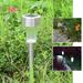 1111Fourone 8pcs Wireless Ground Lamps Solar Power LED Lawn Lights Waterproof Outdoor Garden Lights White Light