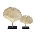 Modern Day Accents Gingko Gold Leaf Sculptures - Set of 2