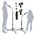 Mic Stand Boom Microphone Stands Tripod Gooseneck mic arm stand Height Adjustable 3 - 6 with Mic Clips and 3/8 - 5/8 Adapter Microphone stand for Singing Blue Yeti Snowball Most Mics?