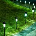 GIGALUMI 16 Pack Solar Pathway Lights Outdoor LED Light Landscape Lights (Stainless Steel)