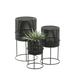 CosmoLiving by Cosmopolitan 23 19 15 H Indoor Outdoor Woven Black Metal Planter with Removeable Stands (3 Count)