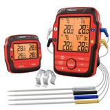 ThermoPro TP827BW 500FT Long Range Wireless Meat Thermometer for Grilling and Smoking with 4 Probes Smoker BBQ Grill Thermometer Kitchen Food Cooking Thermometer for Meat