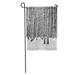 SIDONKU Nature Birch Forest in Winter Black and White Rustic Bright Garden Flag Decorative Flag House Banner 12x18 inch