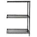 21 Deep x 48 Wide x 86 High 3 Tier Black Add-On Shelving Unit