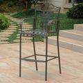International Caravan Mandalay Iron Bar Height Chair Set of 2-Color:Rustic Brown