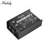 Muslady Professional Single Channel Passive DI-Box Direct Injection Audio Box Balanced & Unbalance Signal Converter with XLR TRS Interfaces for Electric Guitar Bass Live Performance