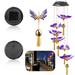 SHELLTON Solar Powered LED Wind Chime Light 6 Color-Changing Led Butterfly Romantic Wind-Bell Yard Decorations Hanging Spinner Lamp Solar Light Color-Changing for Outdoor Indoor Decor