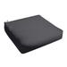 Humble and Haute Sloane Black Indoor/ Outdoor Round Front 22.5 Inch Floor Cushion