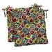 RSH DÃ©cor Indoor Outdoor Set of 2 Tufted Dining Chair Seat Cushions 20 x 18 x 3 Fiesta Floral Desert Flower