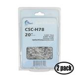 2 Pack Replacement 20-Inch H78 20BPX Chainsaw Chain for Echo CS-500P Chainsaw (20 Length .325 Pitch 0.050 Gauge 78 Drive Links)