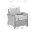 Crosley Furniture Bradenton 5PC Metal Patio Conversation Set in Gray/Black
