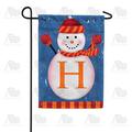 America Forever Winter Monogram Letter H Garden Flag Snowman Garden Dâ€šcor Vertical Double Sided 12.5 x 18 inches Merry Christmas Snowflake Winter Holiday Seasonal Flags for Outdoor Decoration