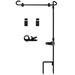 Vertical Flag Stand Garden Flag Stand Set Durable Stainless Steel Banner Rack Metal Flag Support Hanging Flag Holder Outdoor Yard Lawn Garden Flagpole Flag Stand(Without Flag)