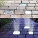 Solar Glass Brick Light - Crystal Brick Stone - Garden Solar Ice Cube Charming Glass Brick Lights Colour Change LED Garden Courtyard Pathway Patio Pool Outdoor Decoration Christmas(Cold White 4PCS)