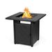 Patiojoy 28 Gas Fire Pit Table 50 000 BTU Auto-Ignition Propane Fire Pit Table Outdoor Fire Table with Lid Suitable Black