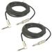 (2) DJ Pro Audio 15 Foot 1/4 to 1/4 Jack PA Speaker Pair Cable Package New