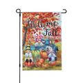 Welcome Fall Garden Flag Gnome & Truck Yard Flag Fall Decor for Home with Pumpkin & Maple Grove Harvest Outdoor Fall Decor