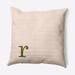 Simply Daisy 20 x 20 Modern Monogram Indoor/Outdoor Polyester Throw Pillow Olive