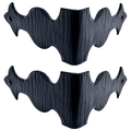 2 Pack 5 inch Metal Corner Protector - Black - Furniture Corner Hardware Corner Bracket Metal Embellishments for Wood Decorative Metal Trim The Sonora Series by Borderland Rustic Hardware