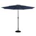 Alpha Camper 10FT 8 Steel Ribs Round Patio Umbrella with Crank Handle&Tilt Button Navy Blue